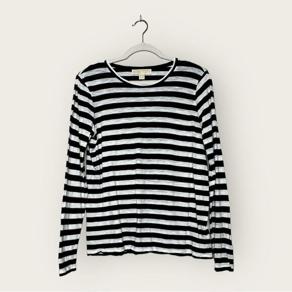 EUC | Michael Kors | Striped Tee | Black/Green| White | Small - Picture 1 of 11